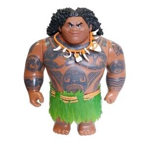 Disney Moana Maui Mega Action Figure Doll 10.5” Hasbro 2015 EUC